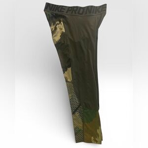 Nike Pro Green Camouflage Tights Leggings